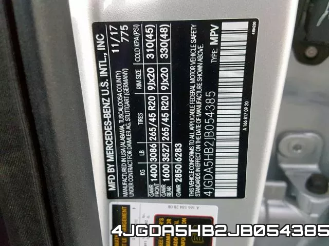 4JGDA5HB2JB054385 фото 2