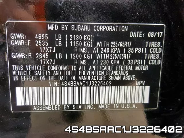 4S4BSAAC1J3226402 фото 2