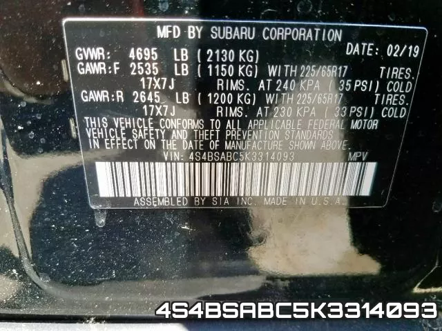 4S4BSABC5K3314093 фото 2