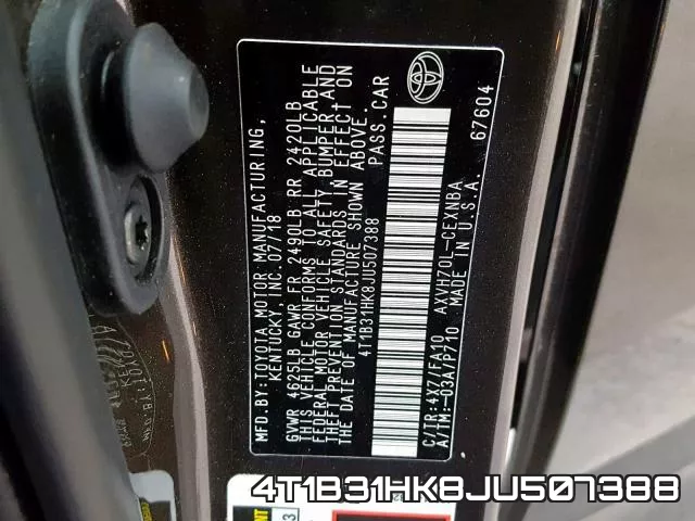 4T1B31HK8JU507388 фото 2