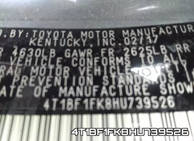 4T1BF1FK8HU739526 фото 10