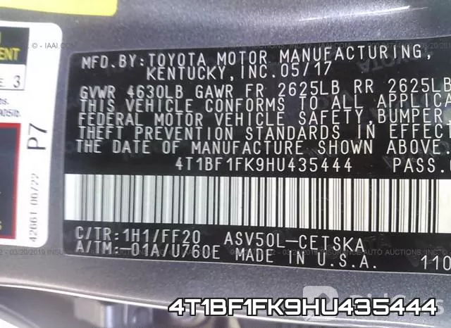4T1BF1FK9HU435444 фото 10