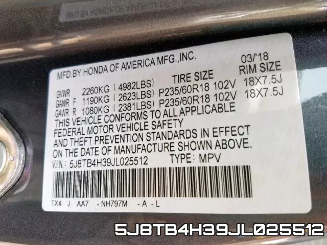 5J8TB4H39JL025512 фото 2