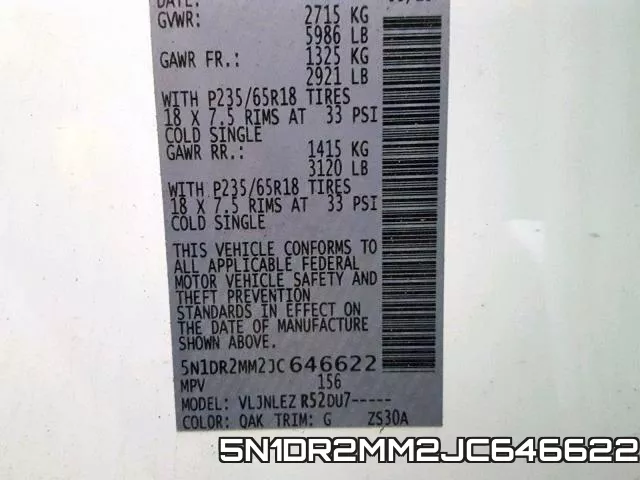 5N1DR2MM2JC646622 фото 2