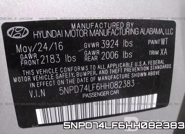 5NPD74LF6HH082383 фото 10