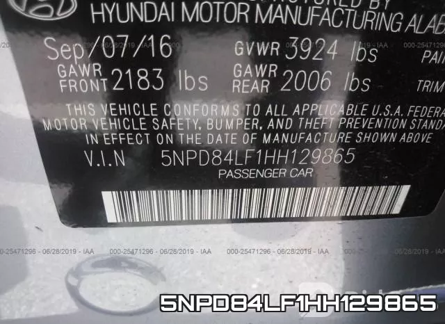 5NPD84LF1HH129865 фото 9