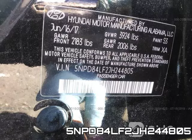 5NPD84LF2JH244805 фото 10
