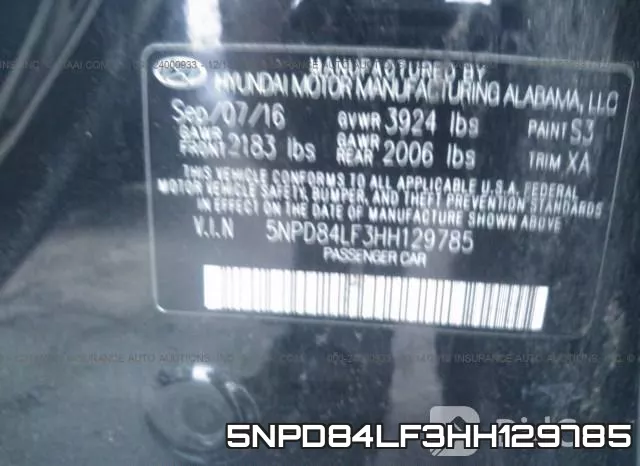 5NPD84LF3HH129785 фото 10