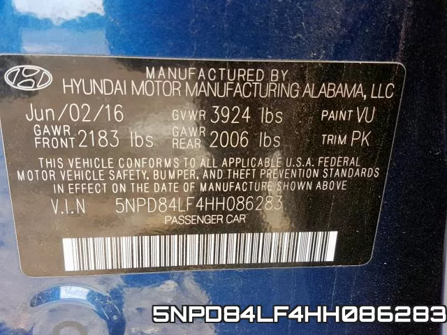 5NPD84LF4HH086283 фото 2