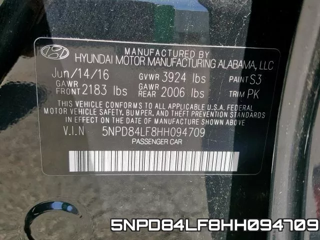 5NPD84LF8HH094709 фото 2