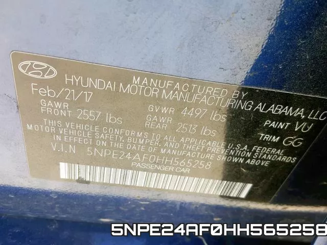 5NPE24AF0HH565258 фото 2
