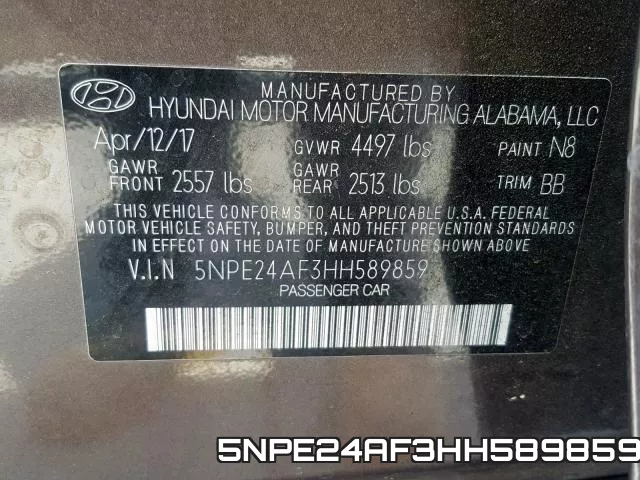 5NPE24AF3HH589859 фото 2