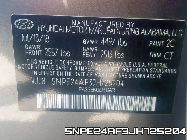 5NPE24AF3JH725204 фото 2