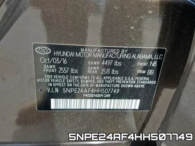 5NPE24AF4HH507749 фото 2