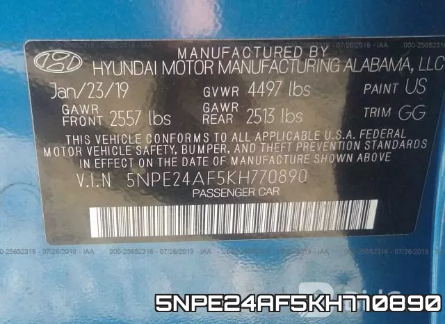 5NPE24AF5KH770890 фото 10