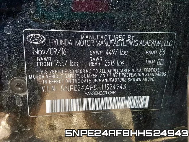 5NPE24AF8HH524943 фото 2