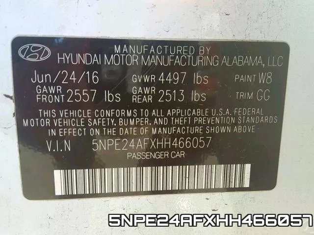 5NPE24AFXHH466057 фото 2