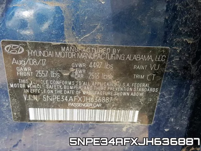 5NPE34AFXJH636887 фото 2