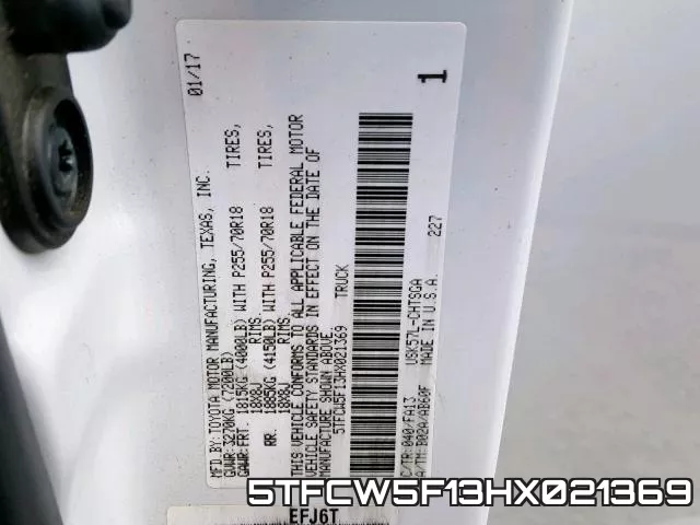5TFCW5F13HX021369 фото 2