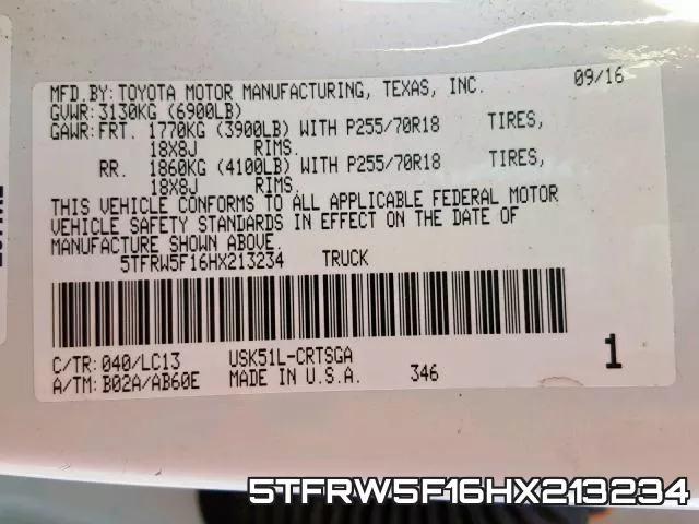 5TFRW5F16HX213234 фото 2