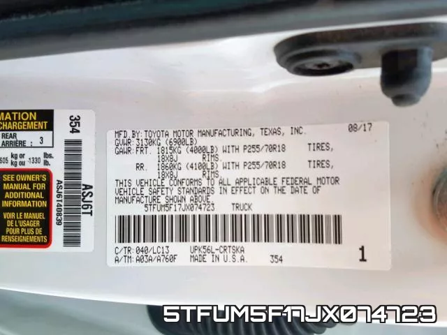 5TFUM5F17JX074723 фото 2