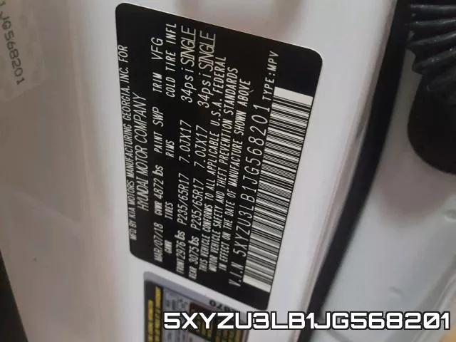 5XYZU3LB1JG568201 фото 2