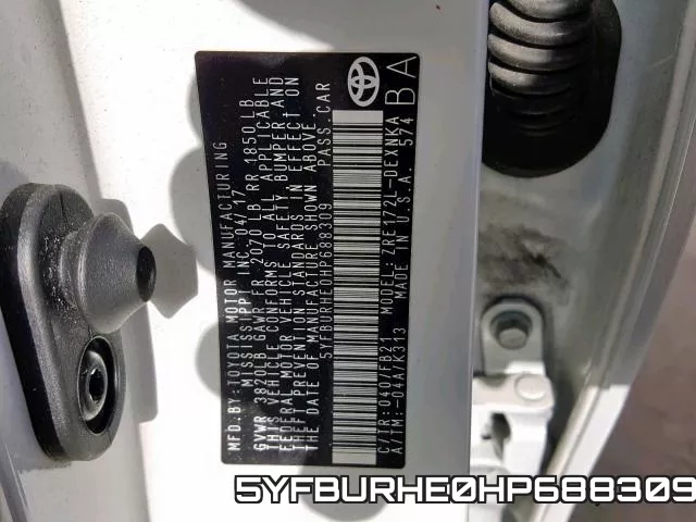 5YFBURHE0HP688309 фото 2