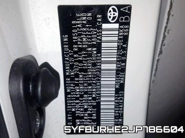 5YFBURHE2JP786604 фото 2
