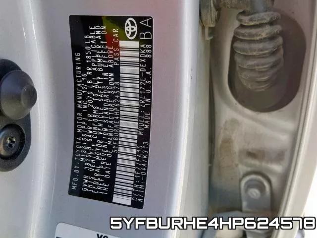 5YFBURHE4HP624578 фото 2
