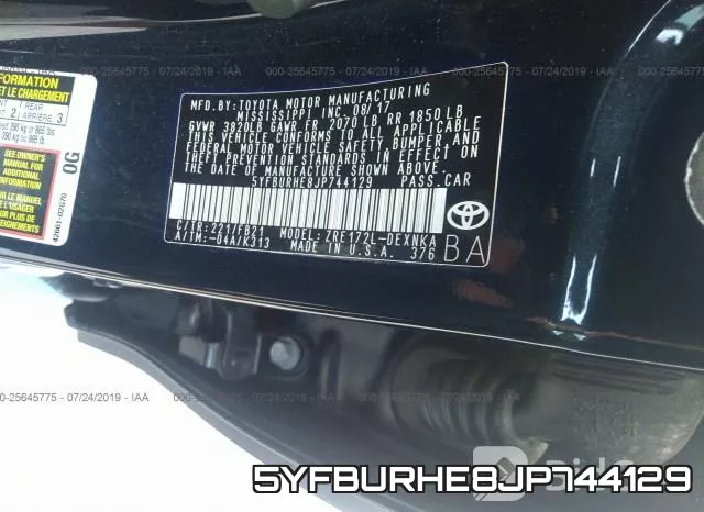 5YFBURHE8JP744129 фото 10