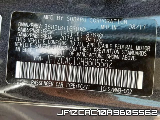 JF1ZCAC10H9605562 фото 2