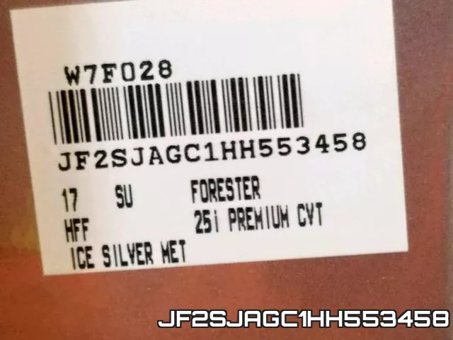 JF2SJAGC1HH553458 фото 2