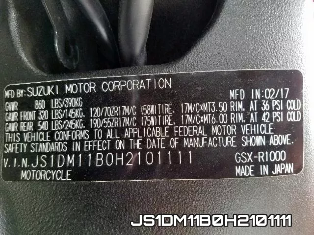 JS1DM11B0H2101111 фото 2