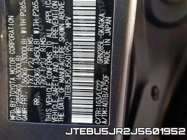 JTEBU5JR2J5601952 фото 2