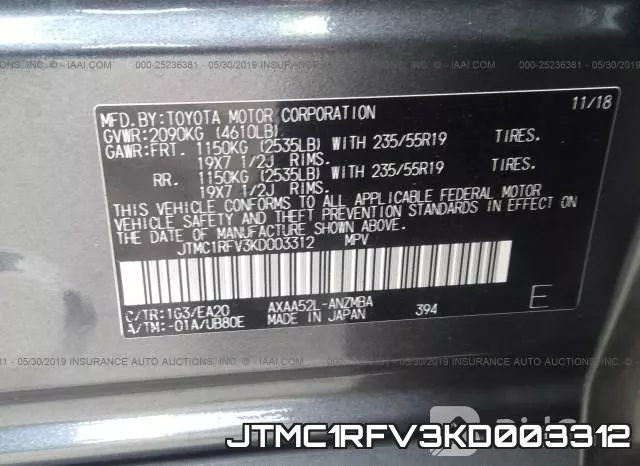 JTMC1RFV3KD003312 фото 10