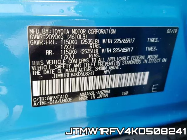 JTMW1RFV4KD508241 фото 2