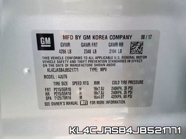 KL4CJASB4JB521771 фото 2