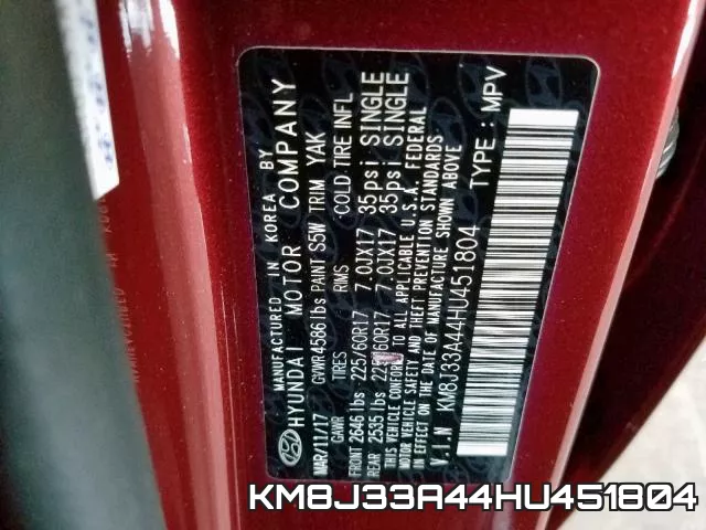 KM8J33A44HU451804 фото 2