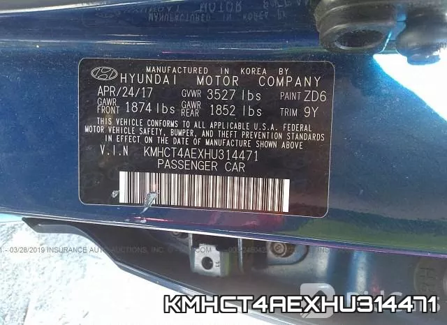 KMHCT4AEXHU314471 фото 10
