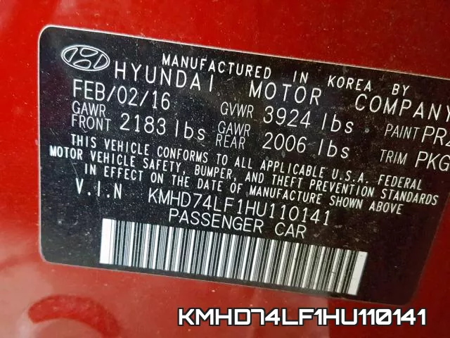 KMHD74LF1HU110141 фото 2