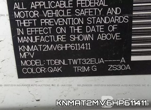 KNMAT2MV6HP611411 фото 10