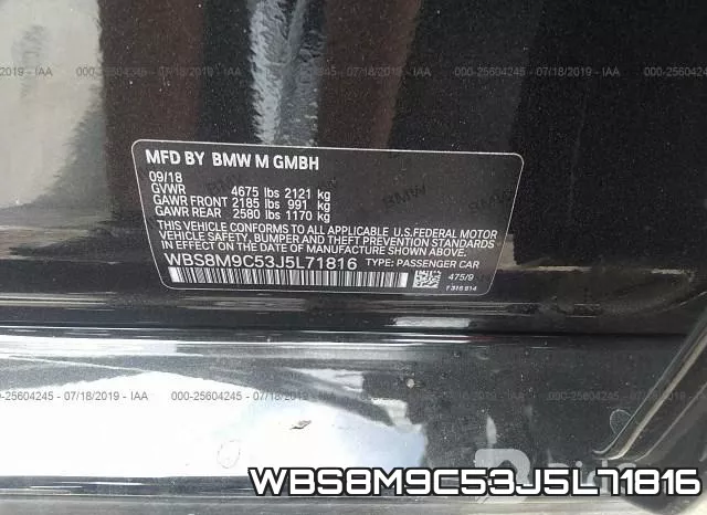 WBS8M9C53J5L71816 фото 10