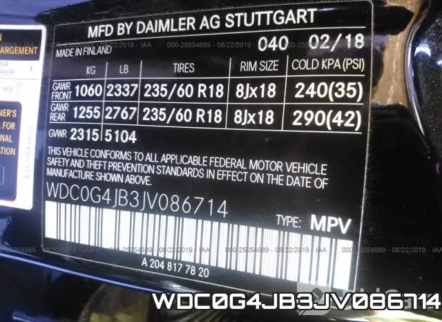 WDC0G4JB3JV086714 фото 10