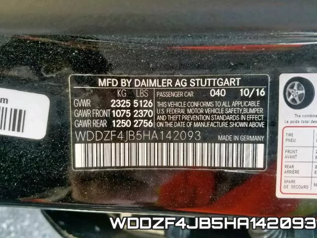 WDDZF4JB5HA142093 фото 2