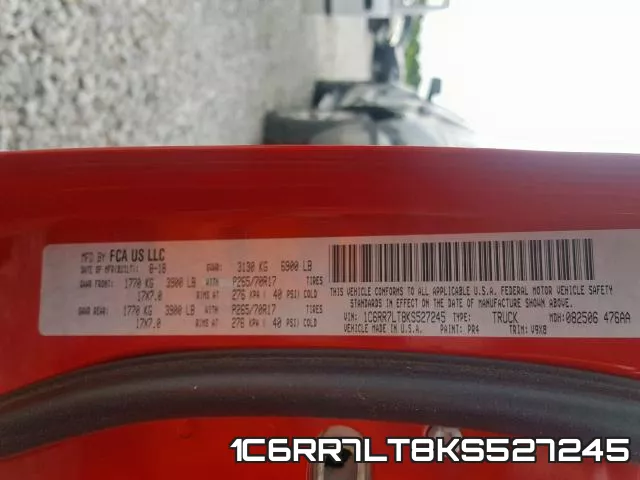 1C6RR7LT8KS527245 фото 2