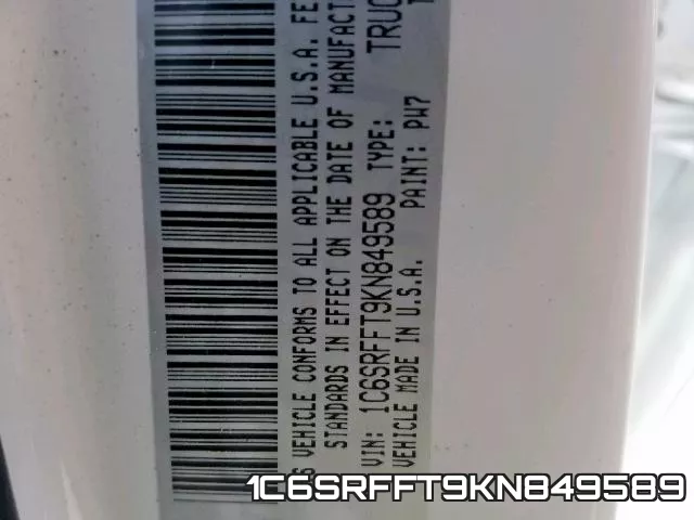 1C6SRFFT9KN849589 фото 2