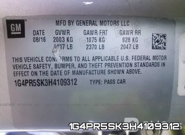 1G4PR5SK3H4109312 фото 10