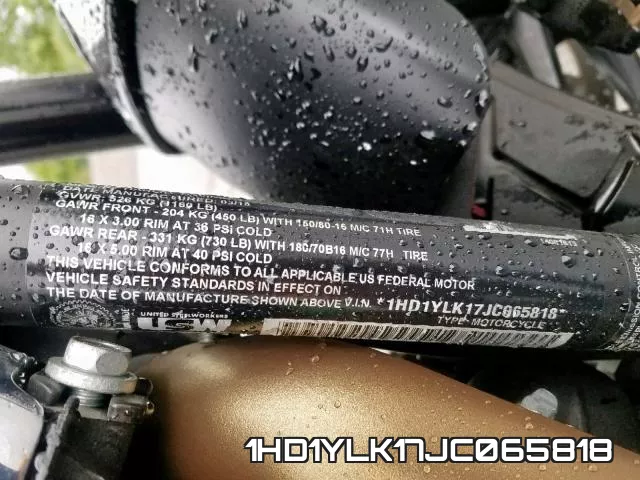 1HD1YLK17JC065818 фото 2