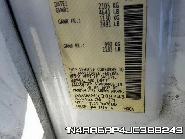 1N4AA6AP4JC388243 фото 2