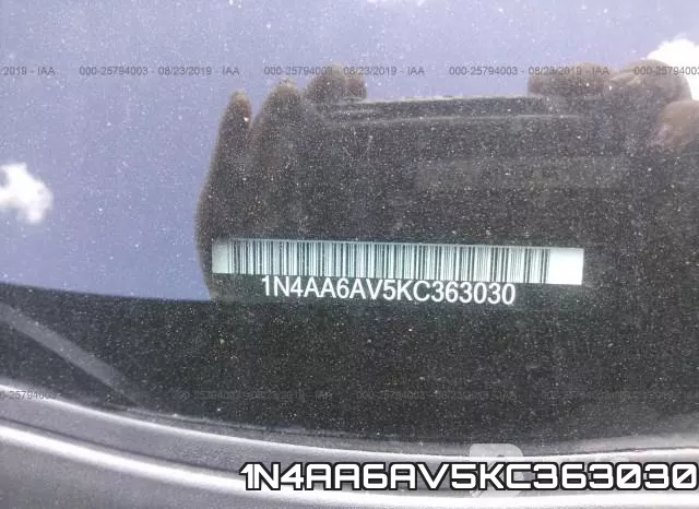 1N4AA6AV5KC363030 фото 10